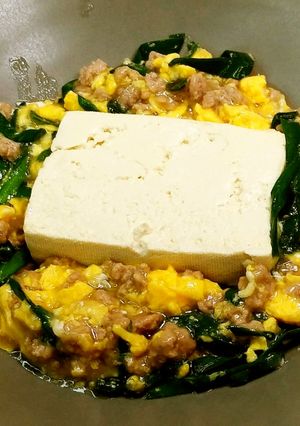 ニラ玉あんかけ豆腐★動画あり★-レシピのメイン写真
