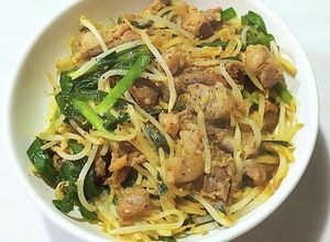 味付き豚ハラミのニラもやし炒め-レシピのメイン写真