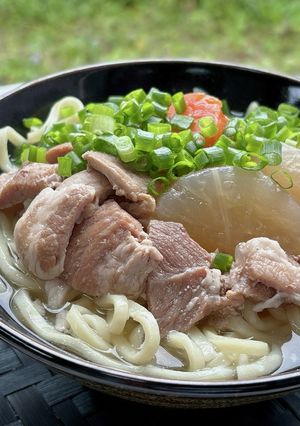 あぐー豚汁で沖縄そば-レシピのメイン写真