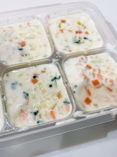 離乳食後期〜 時短!鮭と野菜のクリーム煮-レシピのメイン写真