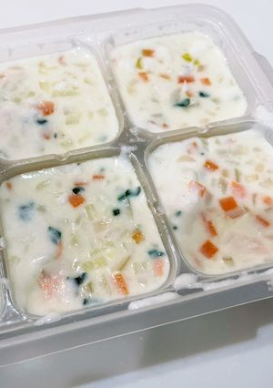 離乳食後期〜　時短！鮭と野菜のクリーム煮-レシピのメイン写真