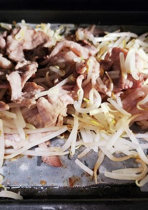 オーブン&レンジで炒めず満足肉もやし-レシピのメイン写真