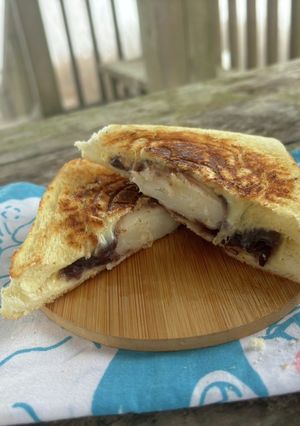 チーズ入り！おはぎのホットサンド-レシピのメイン写真