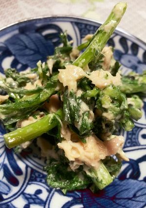 簡単！美味い！春菊とツナの白だしマヨ和え-レシピのメイン写真