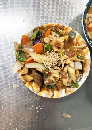 レンジ簡単きな粉梅オイポン甘酢味酢豚-レシピのメイン写真
