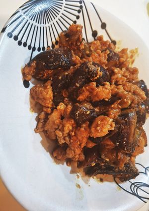鳥ひき肉とナスの味噌炒め-レシピのメイン写真
