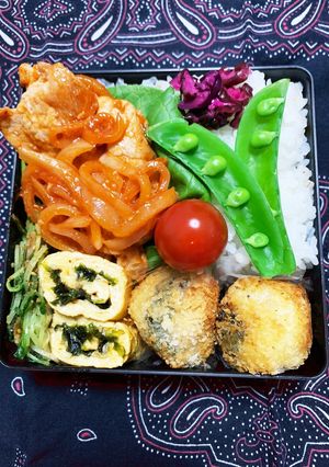 4/6 ﾖｯﾁｬﾝ☆ポークチャップ弁当-レシピのメイン写真
