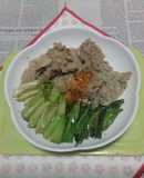 豚ロース薄切り肉＋九条ネギのオイル炒め