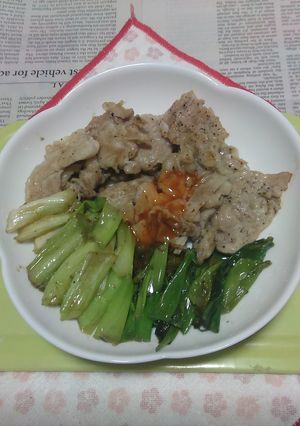 豚ロース薄切り肉＋九条ネギのオイル炒め-レシピのメイン写真
