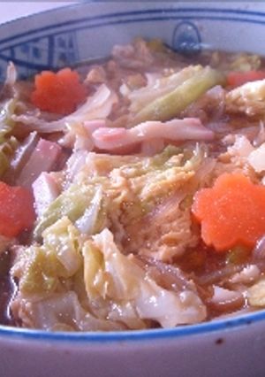 キャベツの卵あんかけスープ焼きそば-レシピのメイン写真