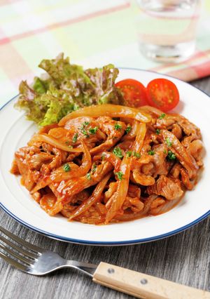 ワンパン10分！薄切り肉でポークチャップ-レシピのメイン写真