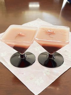 桜といちごとあんこ 春のお花見3層ゼリー-レシピのメイン写真