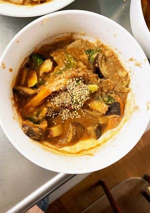 簡単きな粉トマト味ツナ根菜茄子野菜炒め-レシピのメイン写真