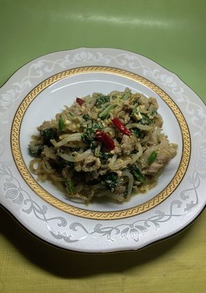 中華風　もやしとほうれん草の豚肉玉子炒め-レシピのメイン写真