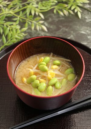 簡単！もやし枝豆のお味噌汁-レシピのメイン写真