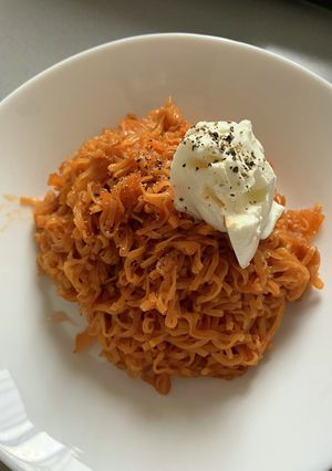 アレンジに!ナポリタン風チキンラーメン-レシピのメイン写真