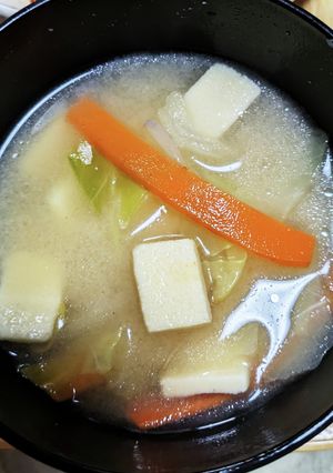 一口高野豆腐の10分で味噌汁。-レシピのメイン写真