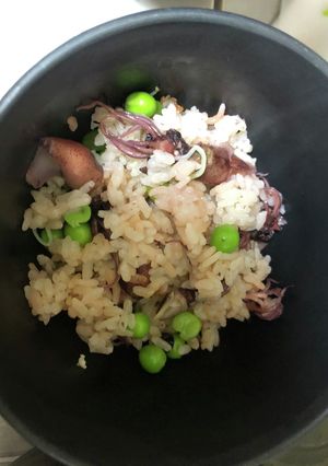 ほたるいかとグリーンピースの混ぜご飯-レシピのメイン写真