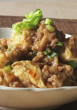 レンジde麻婆豆腐☆茄子☆挽肉そぼろ丼-レシピのメイン写真