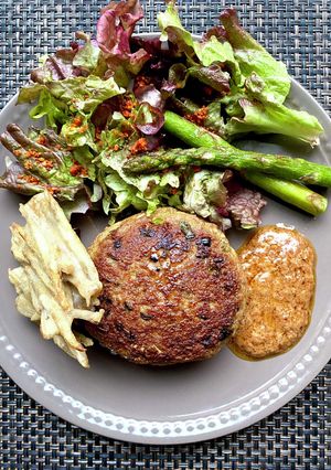 五香粉でゴボウたっぷりハンバーグ-レシピのメイン写真