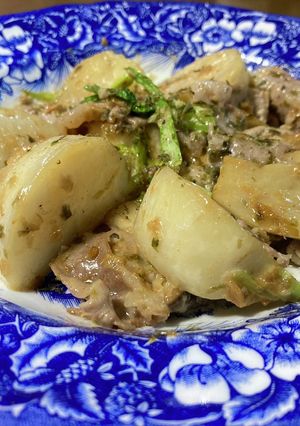 かぶと豚肉のマヨ炒め-レシピのメイン写真