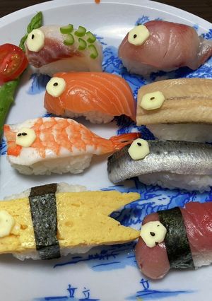 超かんたん　お寿司でこいのぼり-レシピのメイン写真