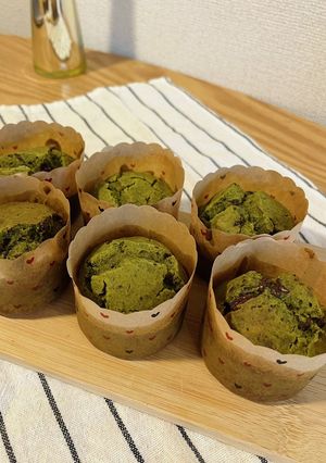 米粉ノンバター 抹茶マフィン-レシピのメイン写真