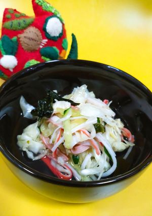 キャベツとわかめの酢の物　-レシピのメイン写真