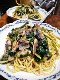 イワシとホウレン草のパスタ-レシピのメイン写真