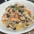 超簡単!鮭ときのこのクリームパスタ!