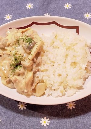 豚バラとキノコのクリーム煮-レシピのメイン写真
