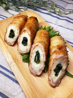 わかめ入り竹輪肉巻き-レシピのメイン写真