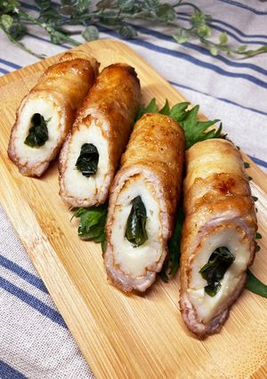 わかめ入り竹輪肉巻き-レシピのメイン写真