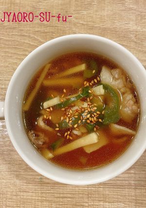 食べるスープ『青椒肉絲風スープ』-レシピのメイン写真