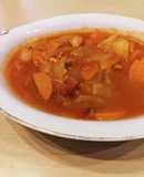 粉チーズが隠し味鶏肉のトマト煮スープ☆