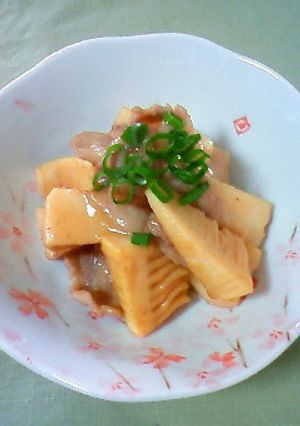 旨い！たけのこと豚バラのニンニク味噌炒め-レシピのメイン写真