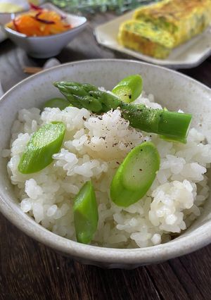 アスパラだしバターの混ぜご飯-レシピのメイン写真