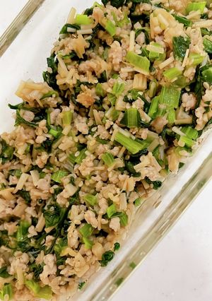 小松菜とエノキとひき肉のふりかけ-レシピのメイン写真