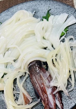 釣ってきたヤリイカでアートっぽく-レシピのメイン写真