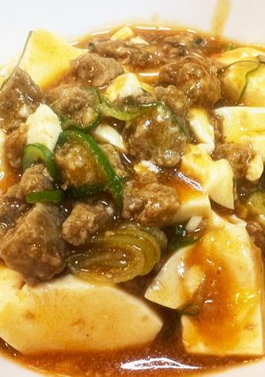 謎肉放題で謎肉だらけの3分調理麻婆豆腐-レシピのメイン写真