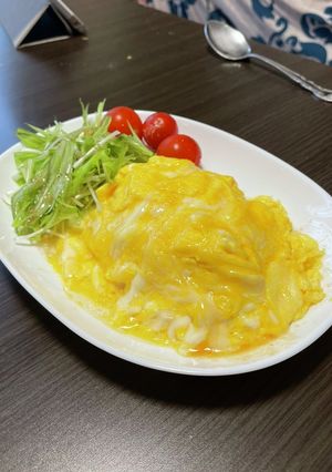 オムライス　簡単　手抜　ふわとろ　具なし-レシピのメイン写真