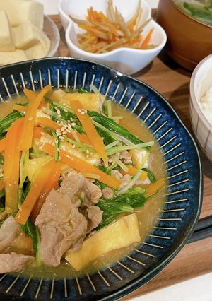 豚こまと油揚げのハリハリ煮-レシピのメイン写真