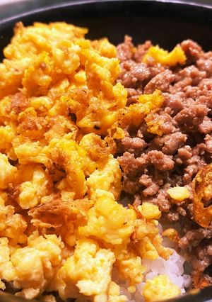 格安簡単2色のそぼろ丼☆-レシピのメイン写真