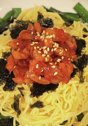 麺に積もったいかのキムチ-レシピのメイン写真
