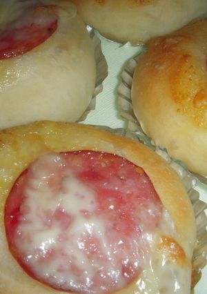 炊飯器で発酵パン（サラミマヨチーズ）-レシピのメイン写真