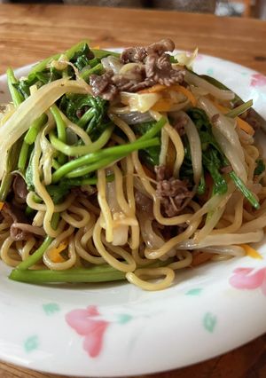 牛せり焼きそば-レシピのメイン写真