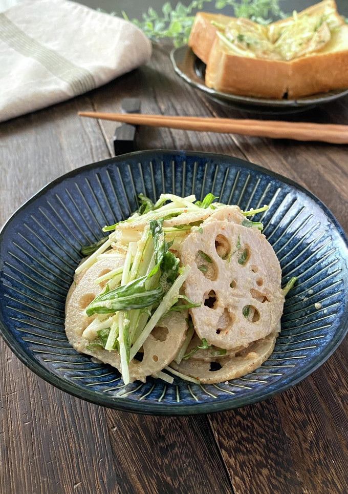 れんこん水菜の明太マヨ和え-レシピのメイン写真