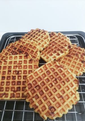 糖質制限　簡単ハニーチーズワッフル　-レシピのメイン写真