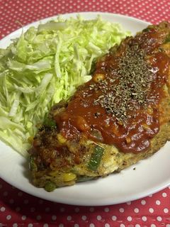 ピザ風オムレツ-レシピのメイン写真