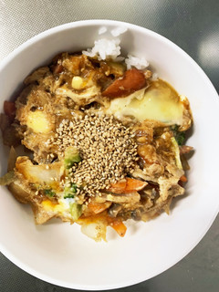 お一人様☆野菜たっぷりオイスター親子丼-レシピのメイン写真